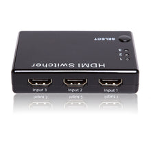 Switch Hdmi Selector 3 Entradas A 1 Salida + Control Remoto