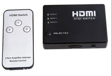 Switch Hdmi Selector 3 Entradas A 1 Salida + Control Remoto